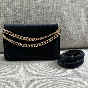 Anthropology velvet crossbody wallet/purse